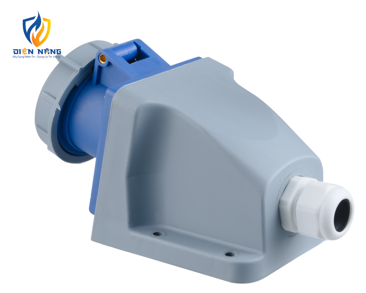 Ổ cắm cố định bắt trên tường 3 cực, 16A, IP67 mã MPN-1132 - anh 3
