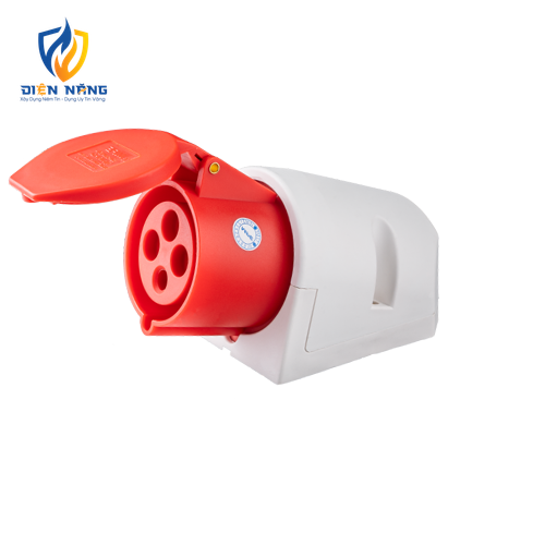 Ổ cắm cố định bắt trên tường 4 cực, 32A, IP44 mã MPN-124