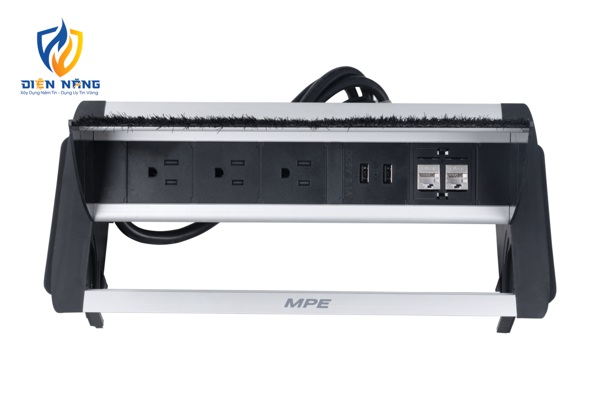 Ổ cắm âm bàn 3 ổ cắm ba chấu TBS2 - anh 2