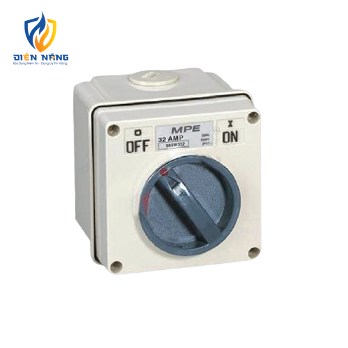 Cầu dao chống thấm nước IP66, 1 cực, 32A, 250V mã SW-132