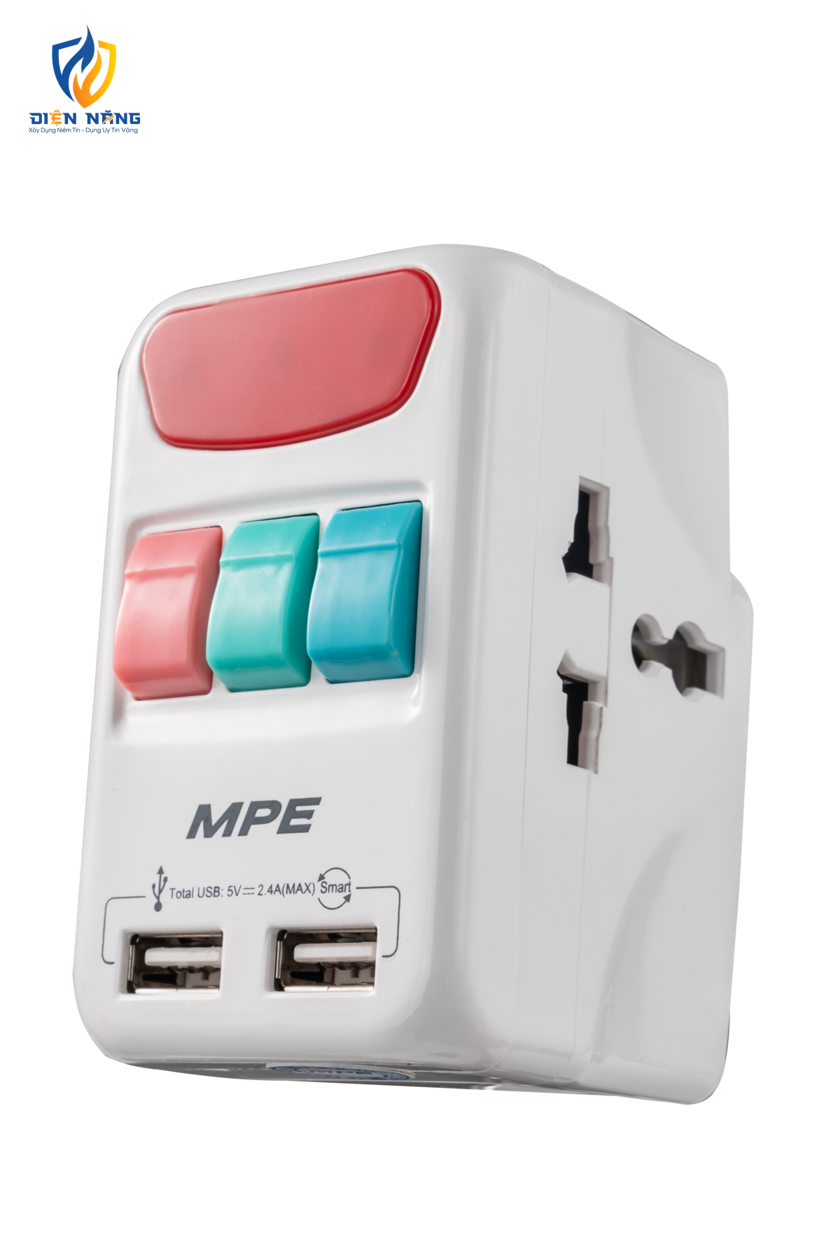Ổ cắm du lịch đa năng, Tích hợp 2 cổng USB mã TA4