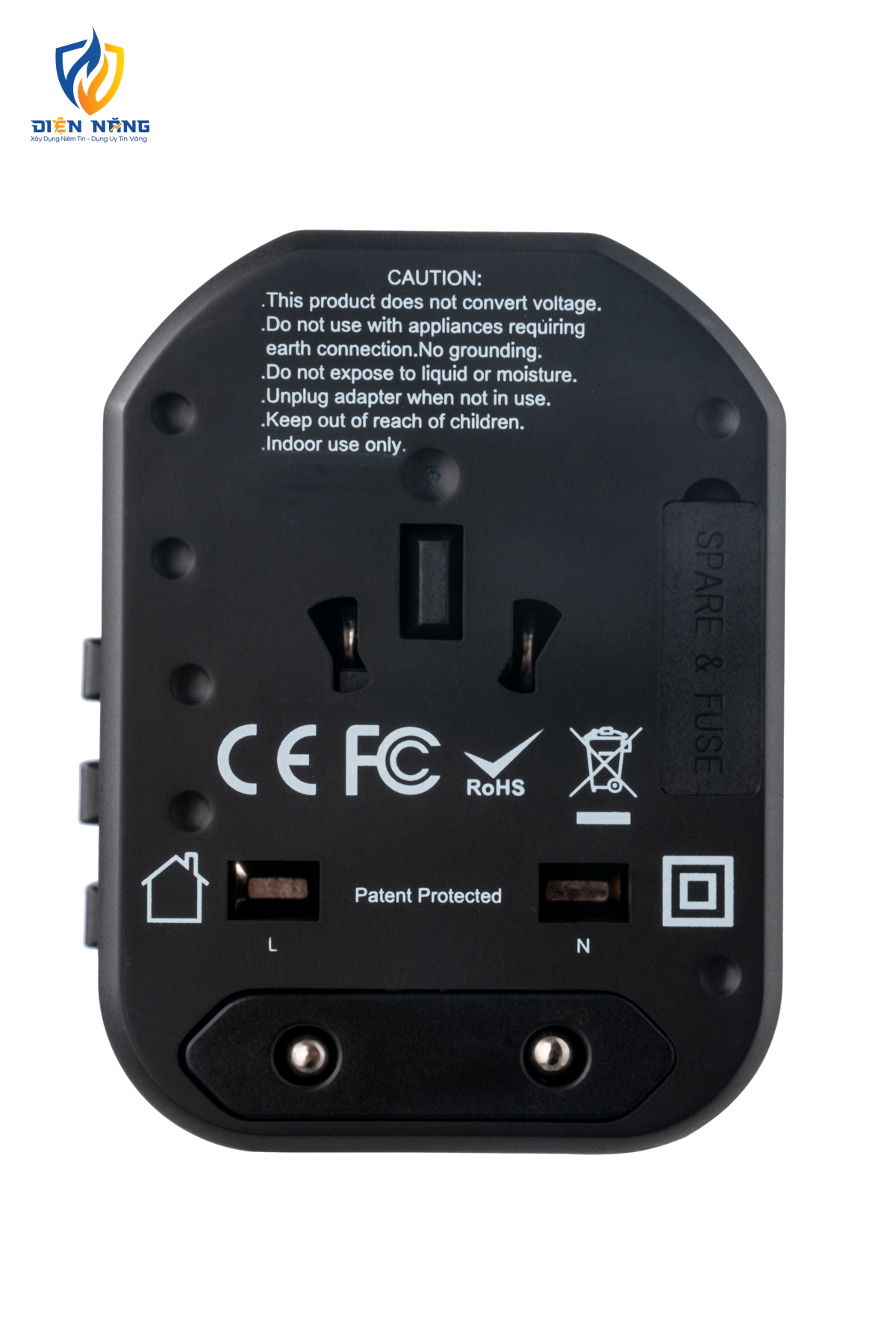 Ổ cắm du lịch đa năng, chân cắm kiểu Châu Âu, Úc, Mỹ Tích hợp 2 sạc USB mã TA5 - anh 2