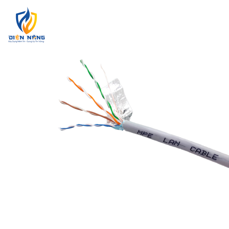 Cáp mạng FPT 4 đôi có giáp bạc chống nhiễu mã CAT5E-4P