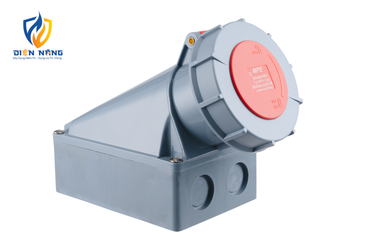 Ổ cắm cố định bắt trên tường 4 cực, 63A, IP67 mã MPN-1342 - anh 2
