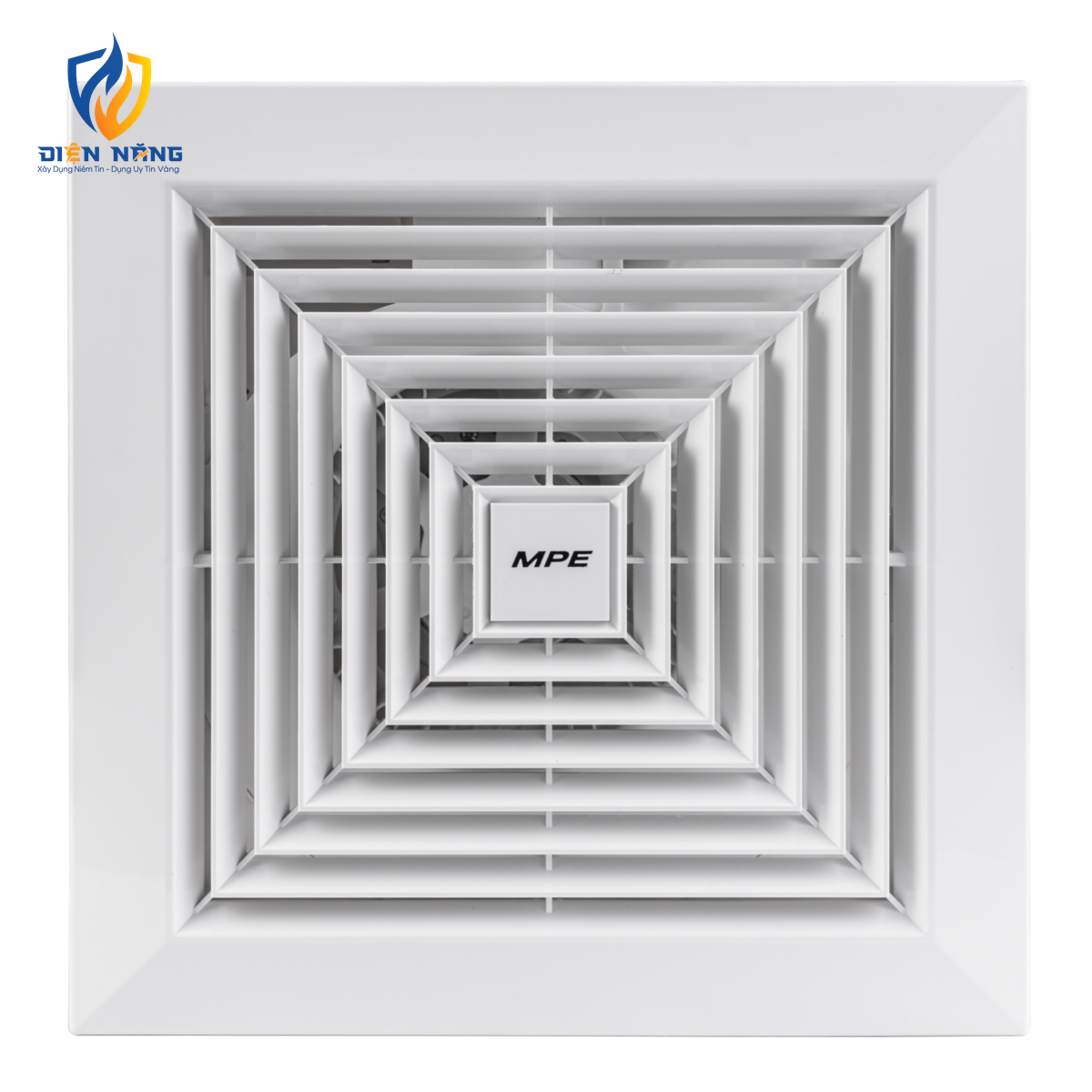 Quạt hút âm trần mô tơ bạc đạn, mặt vuông, đục lỗ trần 258mm mã AFC2-300