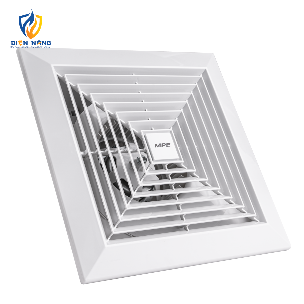 Quạt hút âm trần mô tơ bạc đạn, mặt vuông, đục lỗ trần 258mm mã AFC2-300 - anh 2