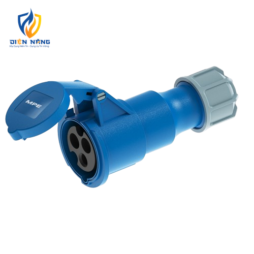 Ổ cắm di động có kẹp giữ dây 3 cực, 16A, IP44 mã MPN2-213