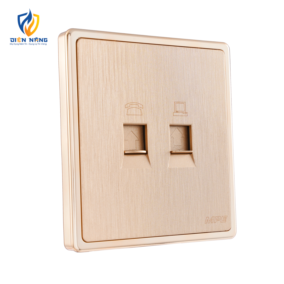 Mặt ổ cắm điện thoại + mạng LAN KT86x89mm mã S7TEL/LAN - anh 2