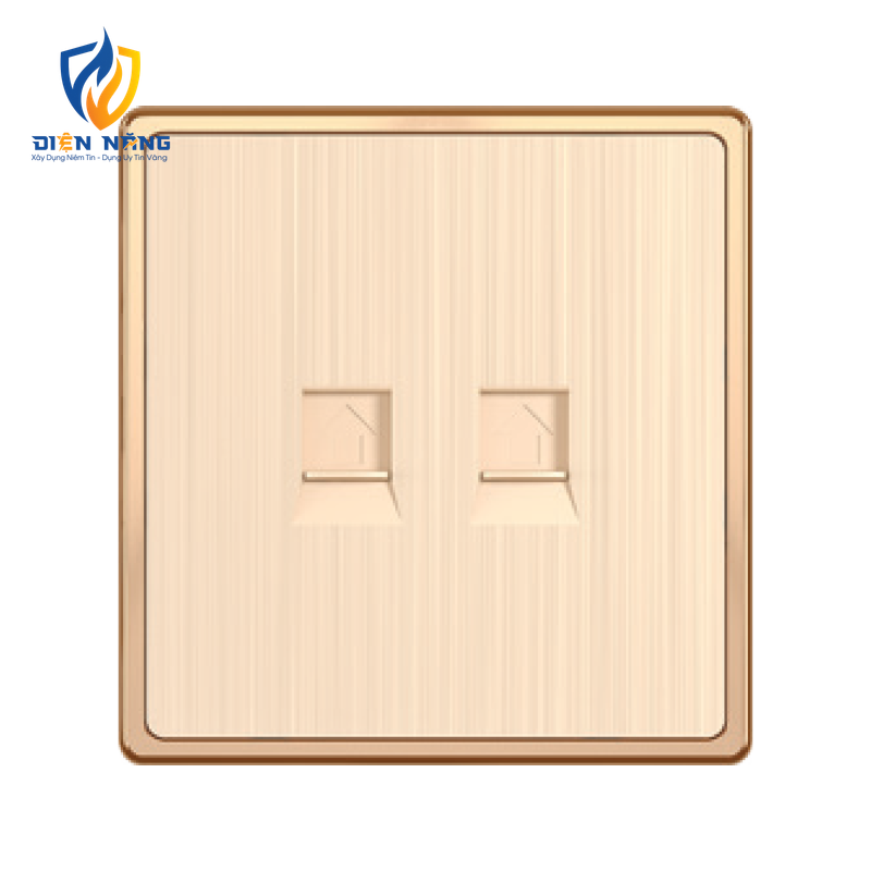 Mặt 2 ổ cắm điện thoại KT86x89mm mã S7TEL/2
