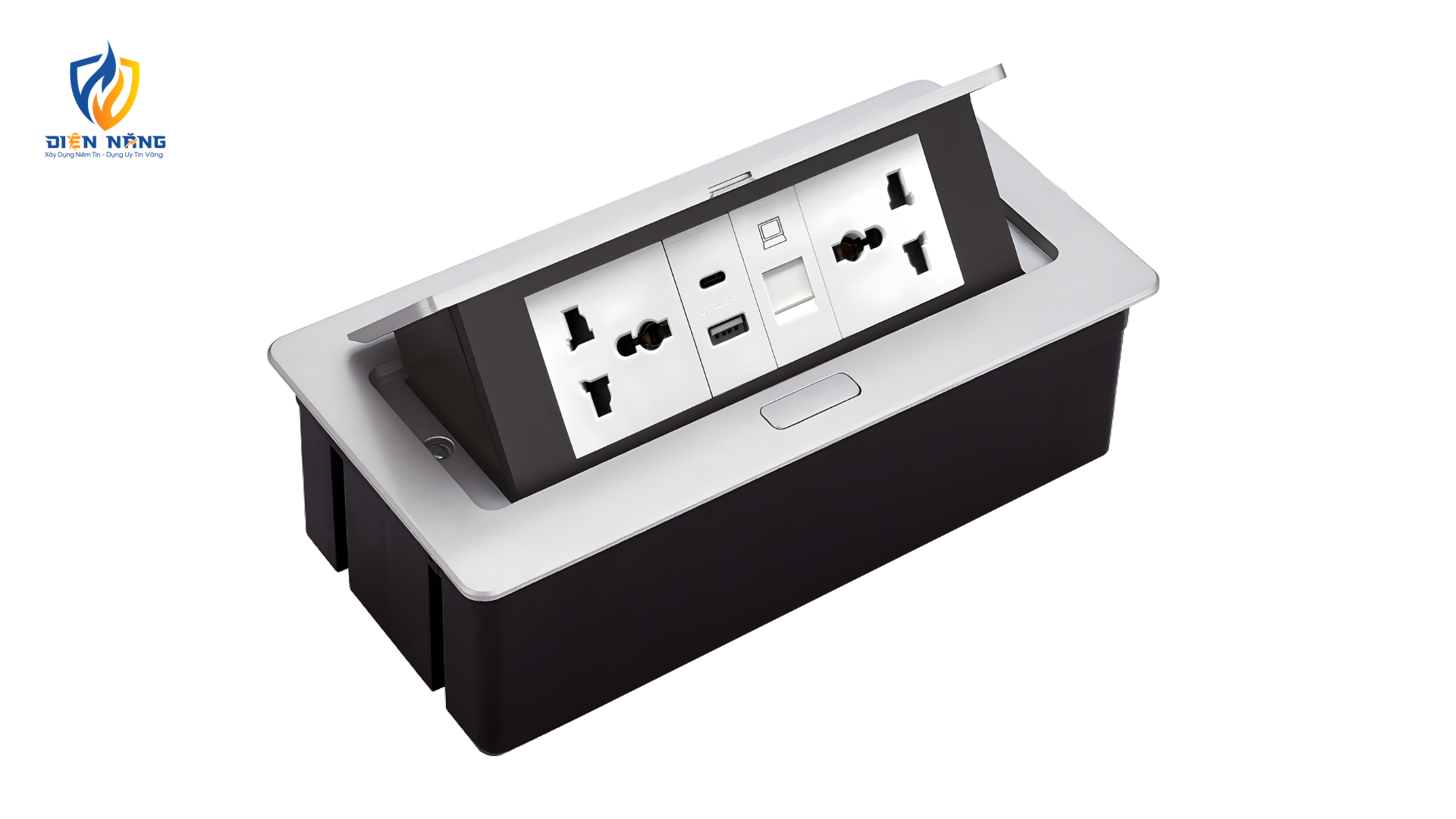 Ổ cắm âm bàn 2 ổ cắm đa năng TBS1 - anh 2