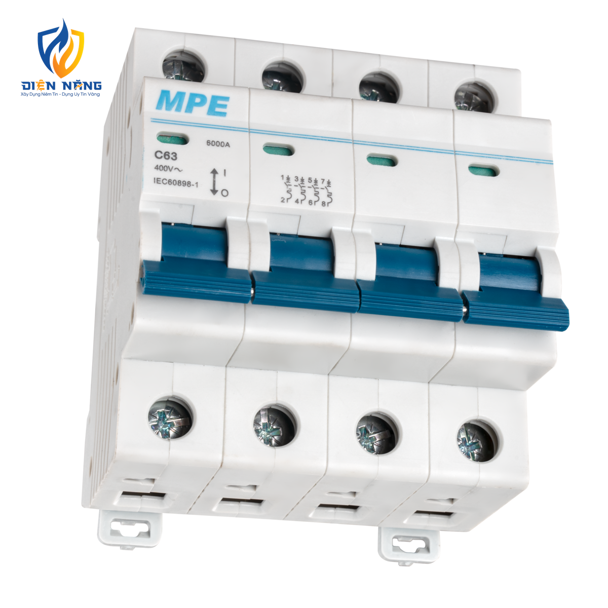 Cầu dao tự động MCB 4 cực, 63A, 6kA mã MP6-C463 - anh 3