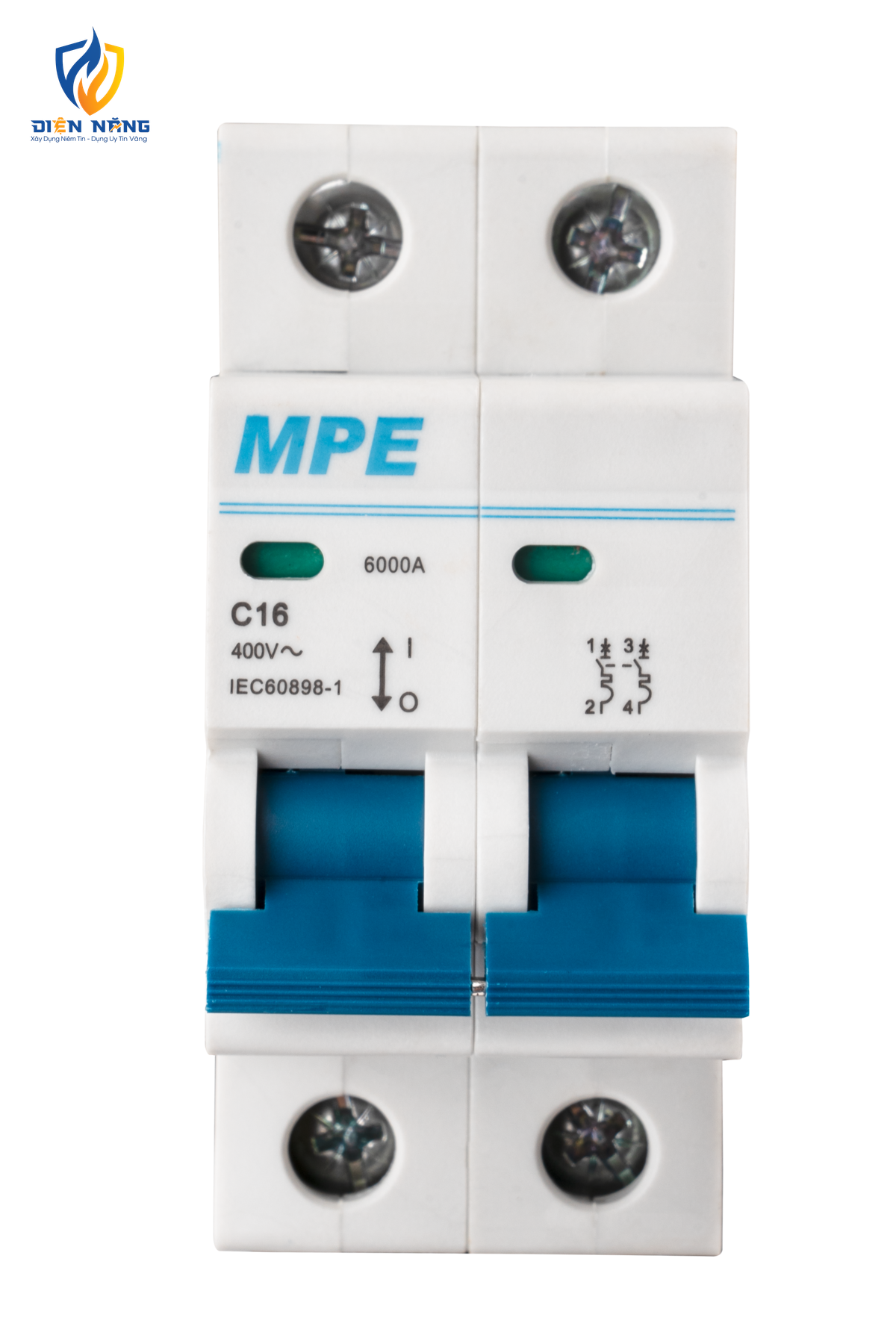 Cầu dao tự động MCB 2 cực, 16A, 6kA mã MP6-C216