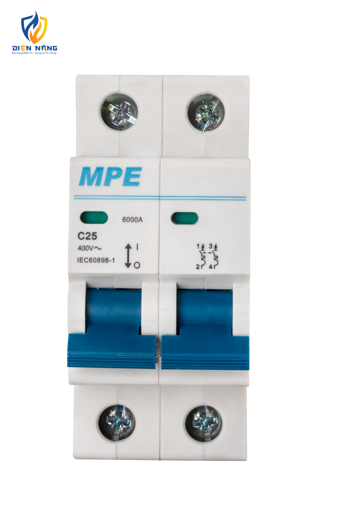 Cầu dao tự động MCB 2 cực, 25A, 6kA mã MP6-C225
