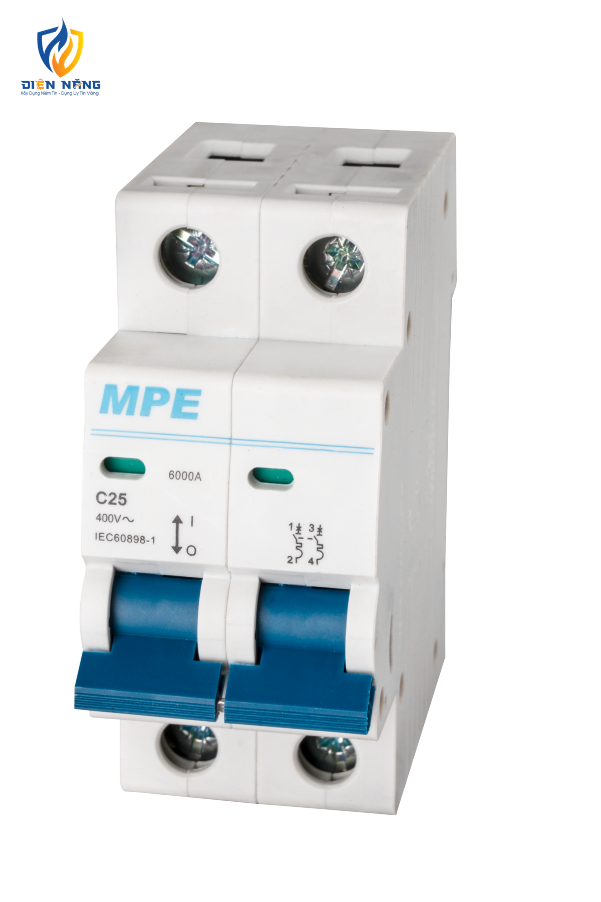 Cầu dao tự động MCB 2 cực, 25A, 6kA mã MP6-C225 - anh 2