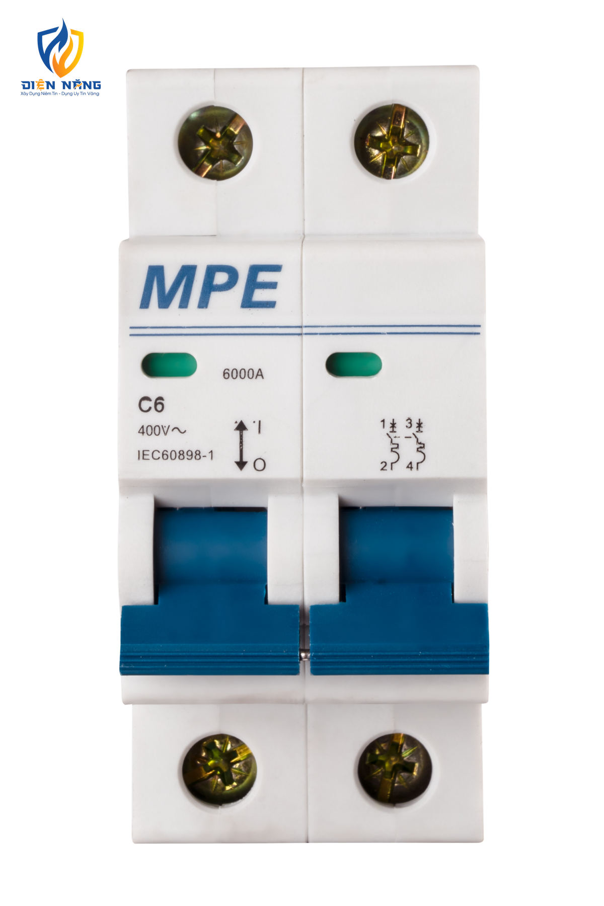 Cầu dao tự động MCB 2 cực, 6A, 6kA mã MP6-C206