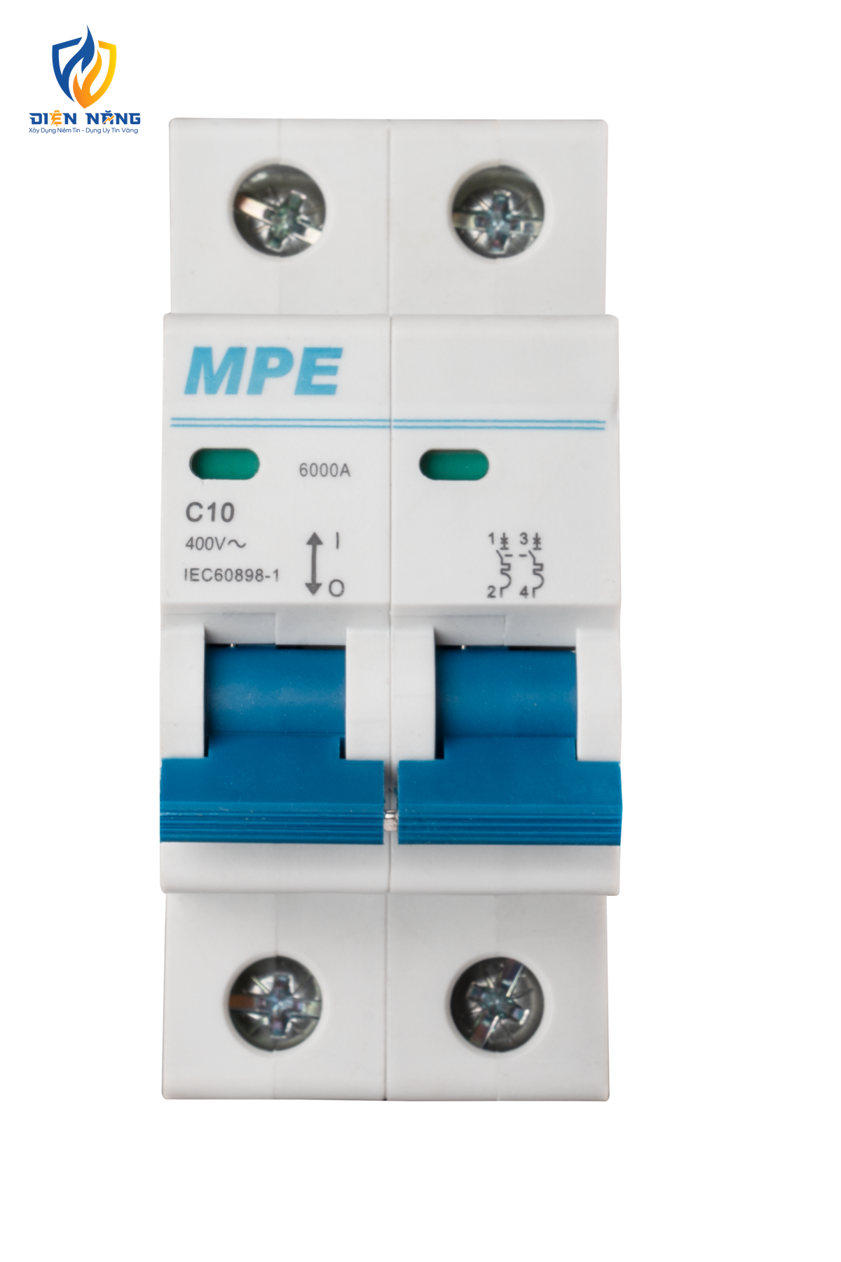 Cầu dao tự động MCB 2 cực, 10A, 6kA mã MP6-C210