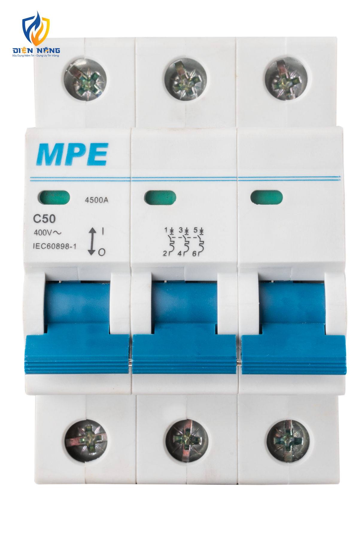 Cầu dao tự động MCB 3 cực, 50A, 6kA mã MP6-C350