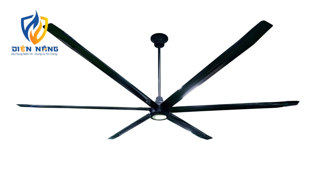 Quạt trần bán công nghiệp nam châm vĩnh cửu có đèn LED