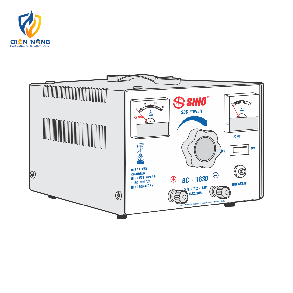 Biến áp đổi nguồn 1 chiều DC (nạp ắc quy)