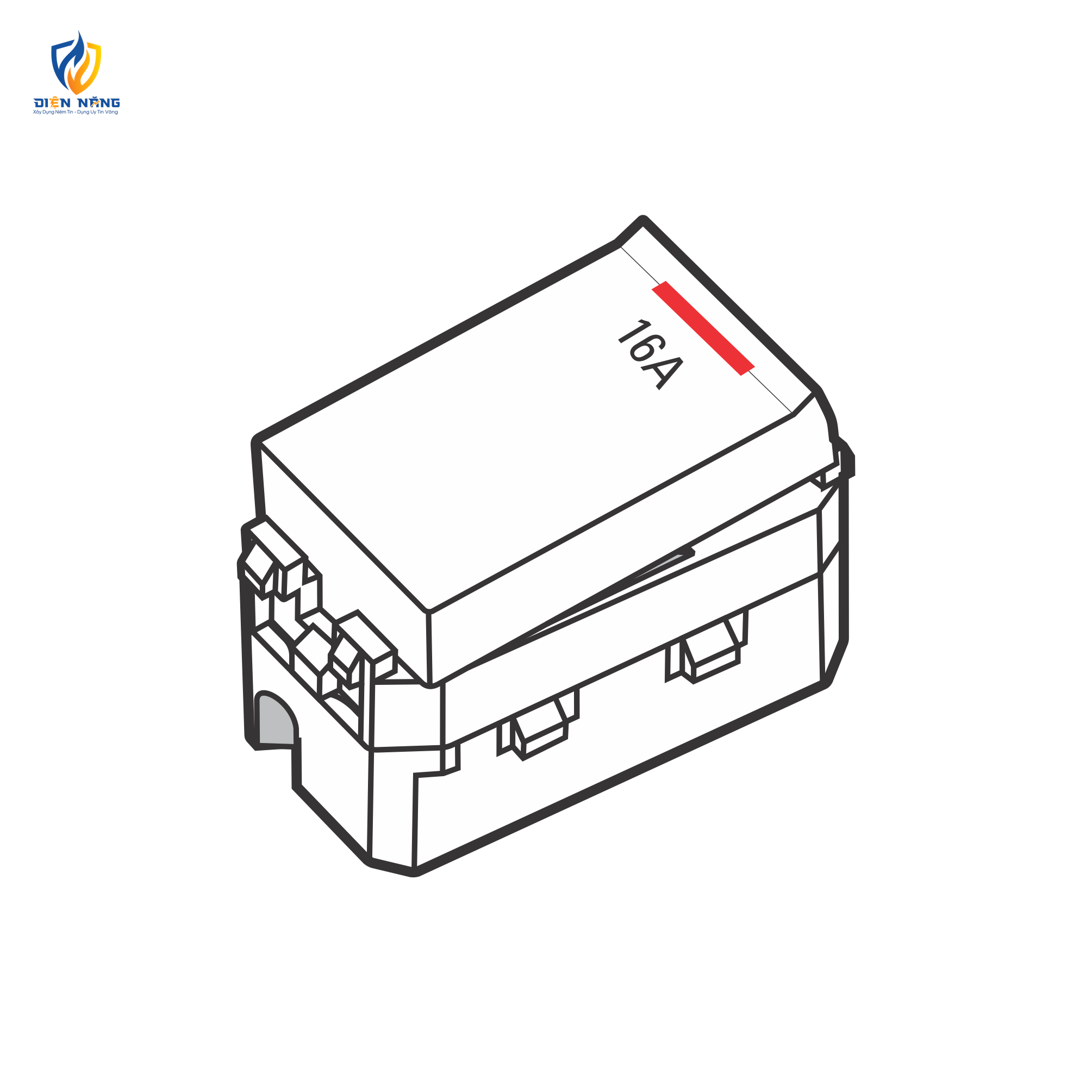 Công tắc 2 cực 16A có đèn báo S18HMD/NS