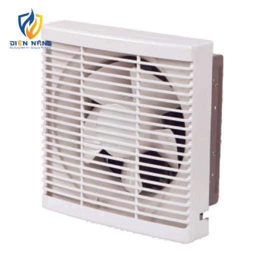 SPB25BD - Quạt thông gió gắn tường 1 chiều - Lá gió mở bằng công tắc - Loại có màn che