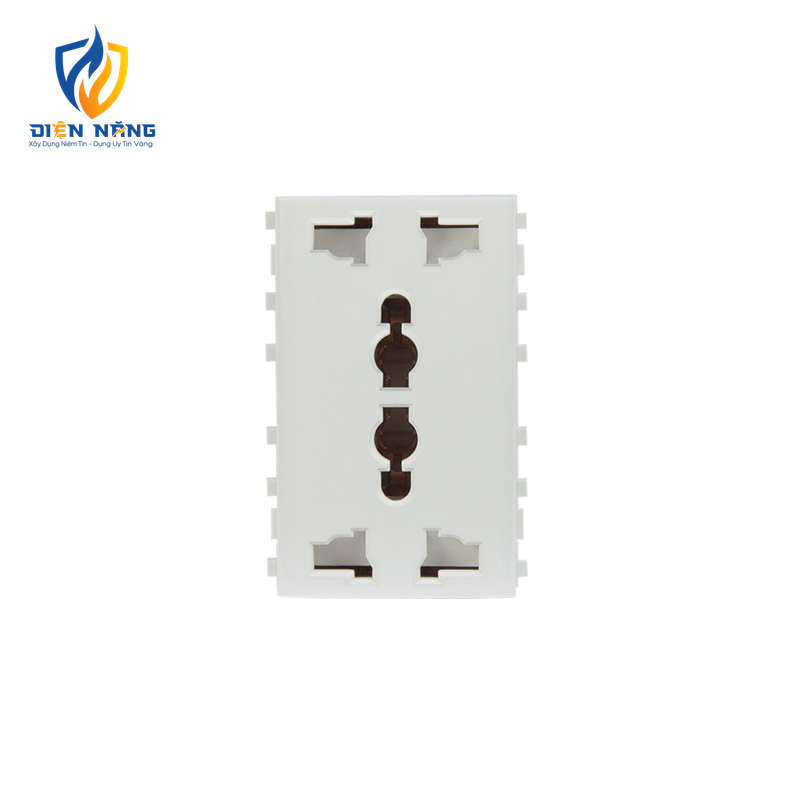 2 ổ cắm đa năng có màn che 16A