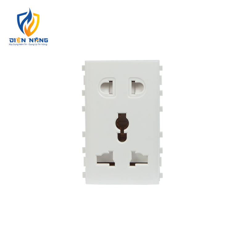Ổ cắm 2 chấu và ổ cắm đa năng có màn che 16A