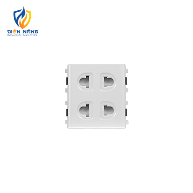 2 ổ cắm 2 chấu có màn che 16A
