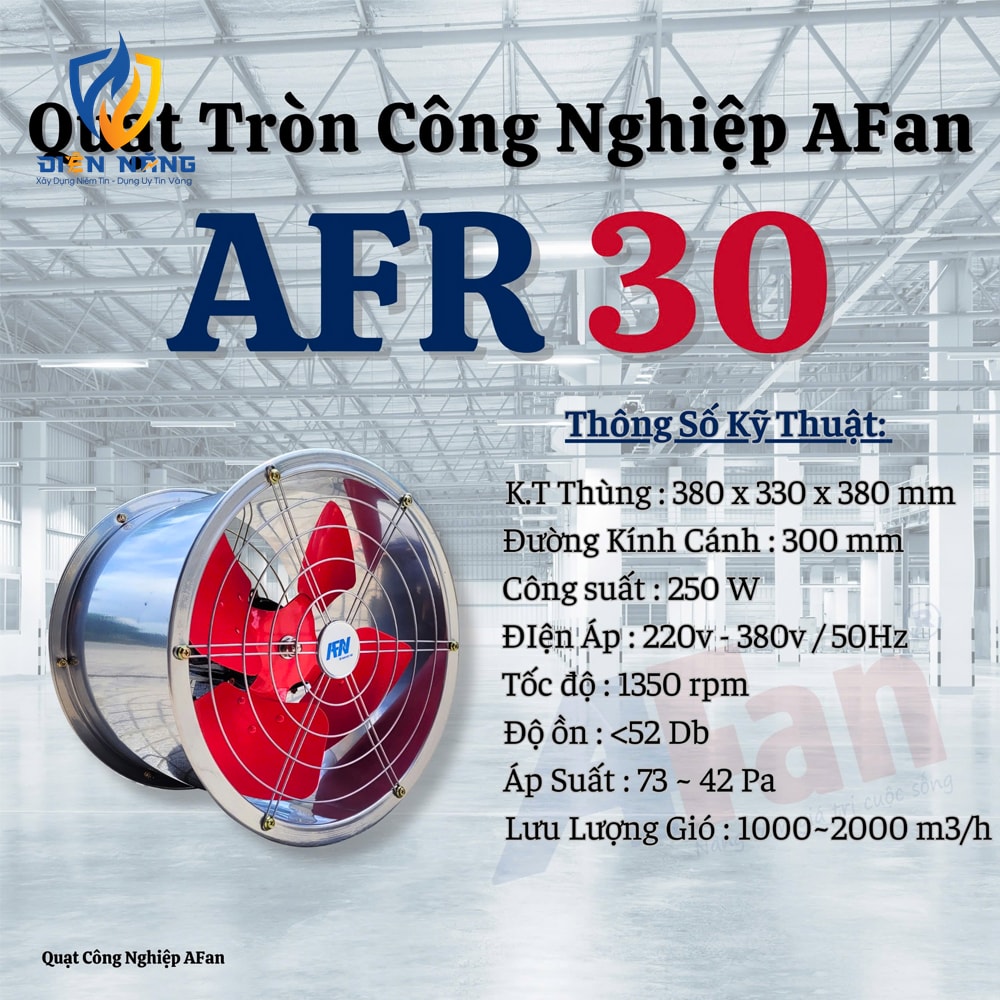 Quạt hướng trục khung tròn AFan AFR30 - anh 2