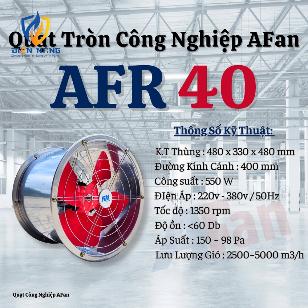 Quạt hướng trục khung tròn AFan AFR40 - anh 2