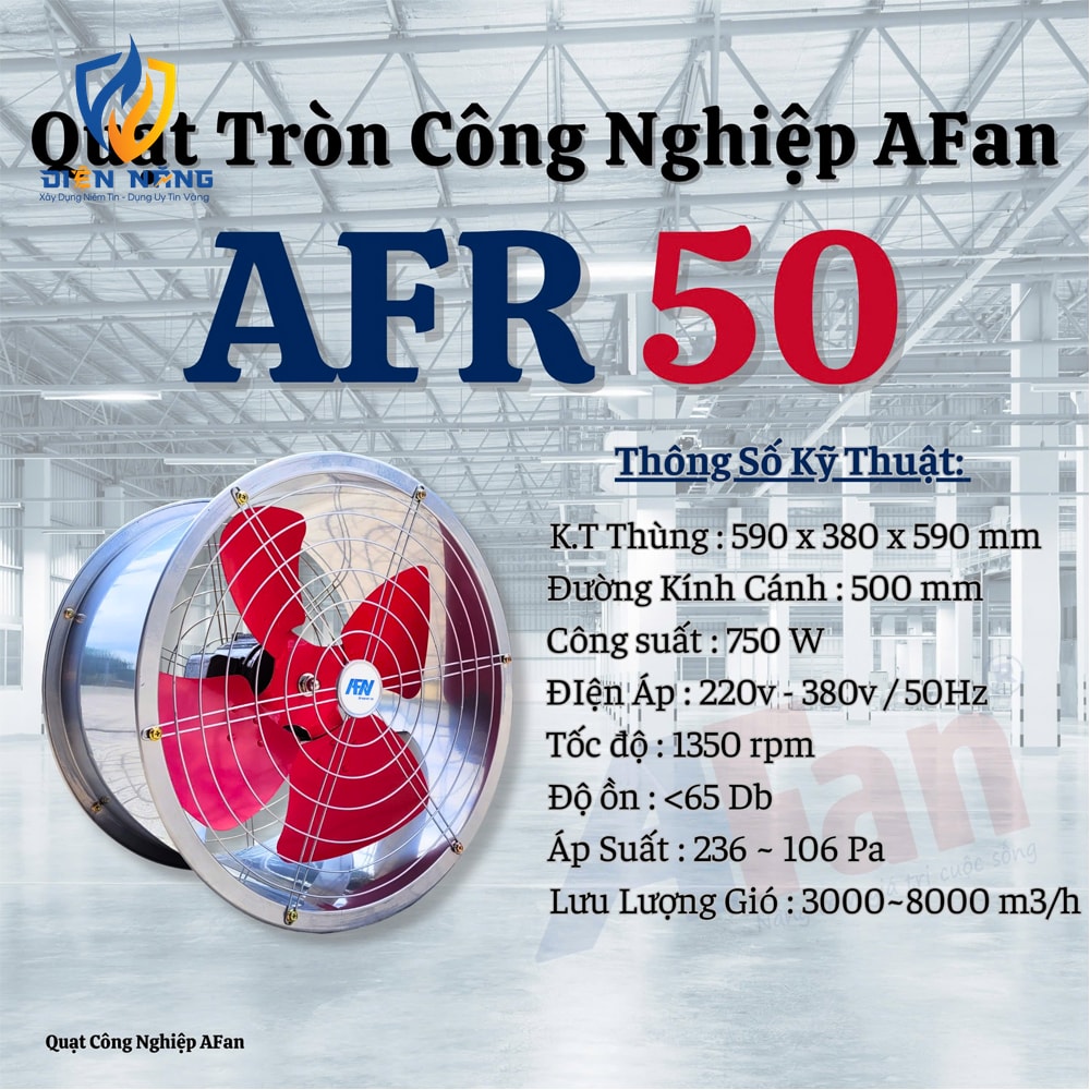 Quạt hướng trục khung tròn AFan AFR50 - anh 2