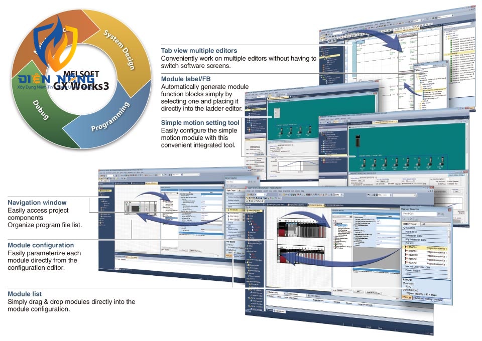 Phần mềm kỹ thuật PLC (MELSEC) MELSOFT GX Works3 - anh 2