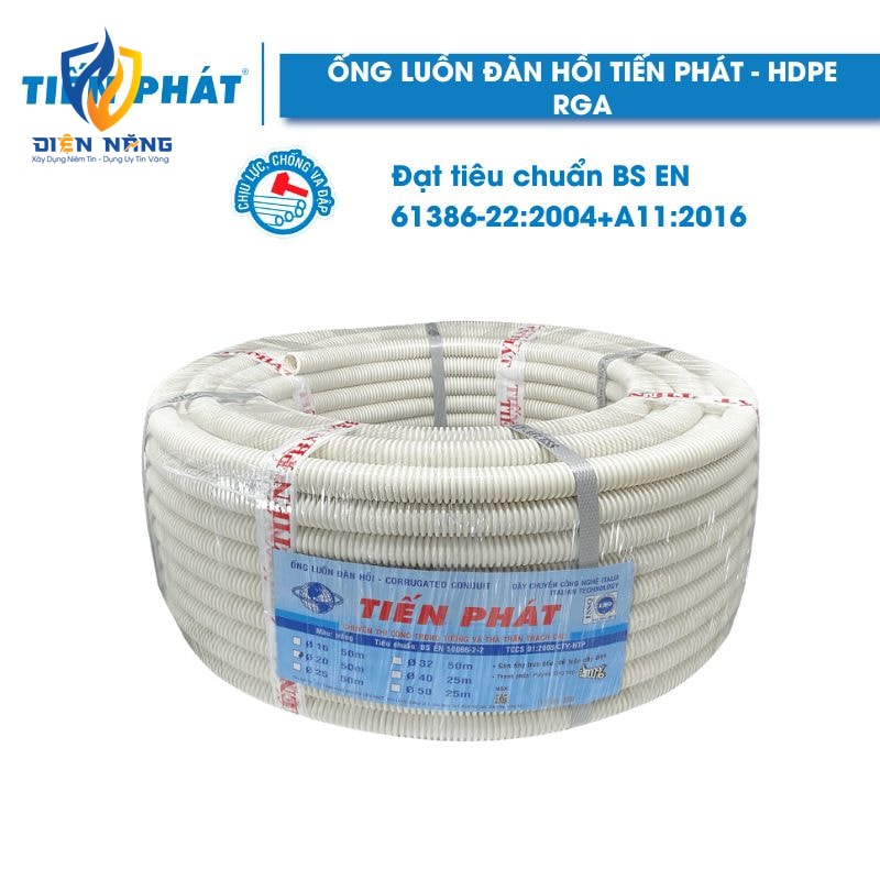 Ống Luồn Đàn Hồi Tiến Phát – HDPE – Màu Trắng