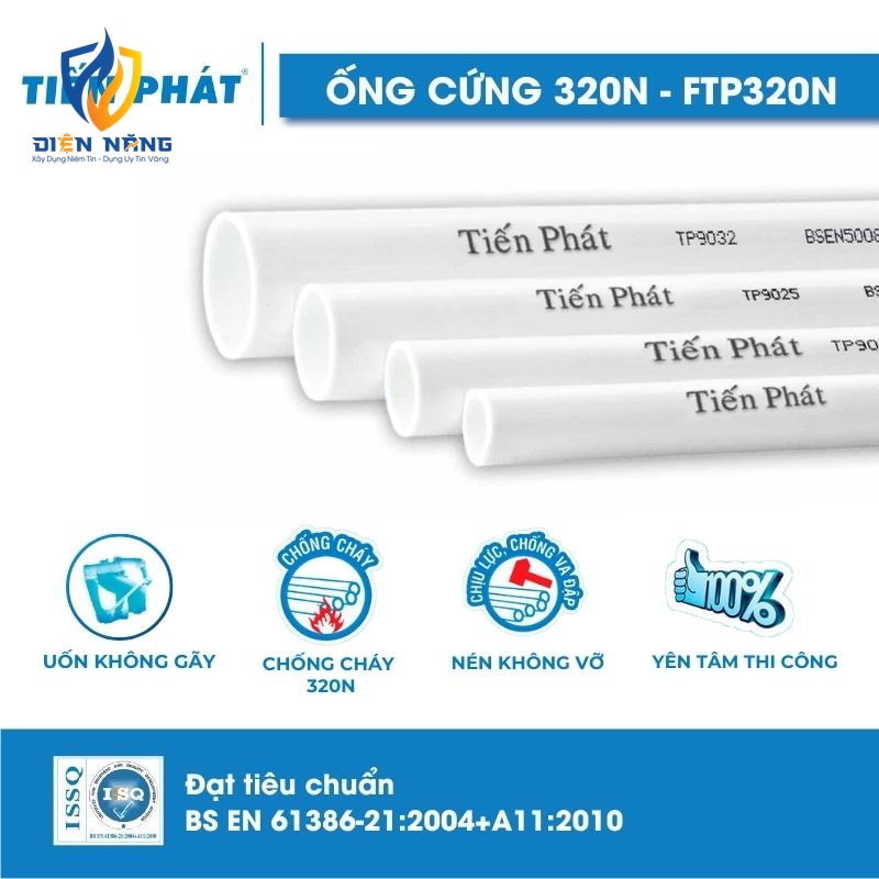 Ống Cứng PVC Tiến Phát – Chịu Lực Nén 320N