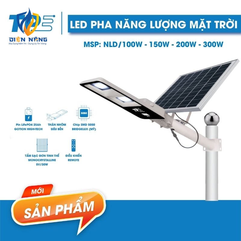 Đèn Đường Năng Lượng Mặt Trời TPE (SOLAR LED FLOOD LIGHT)