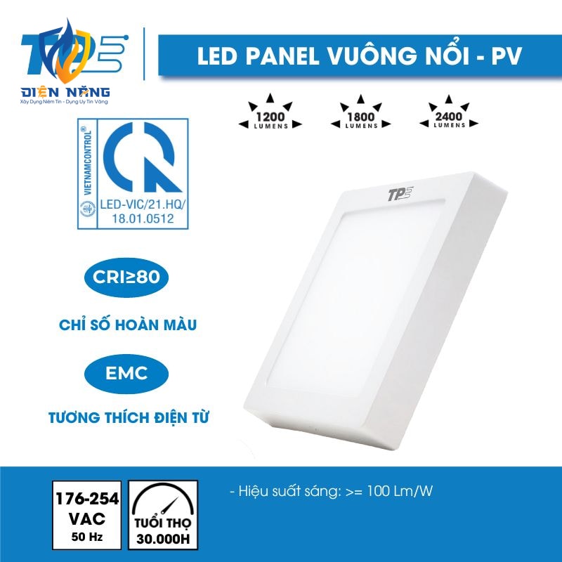 Đèn Led Panel Vuông Nổi