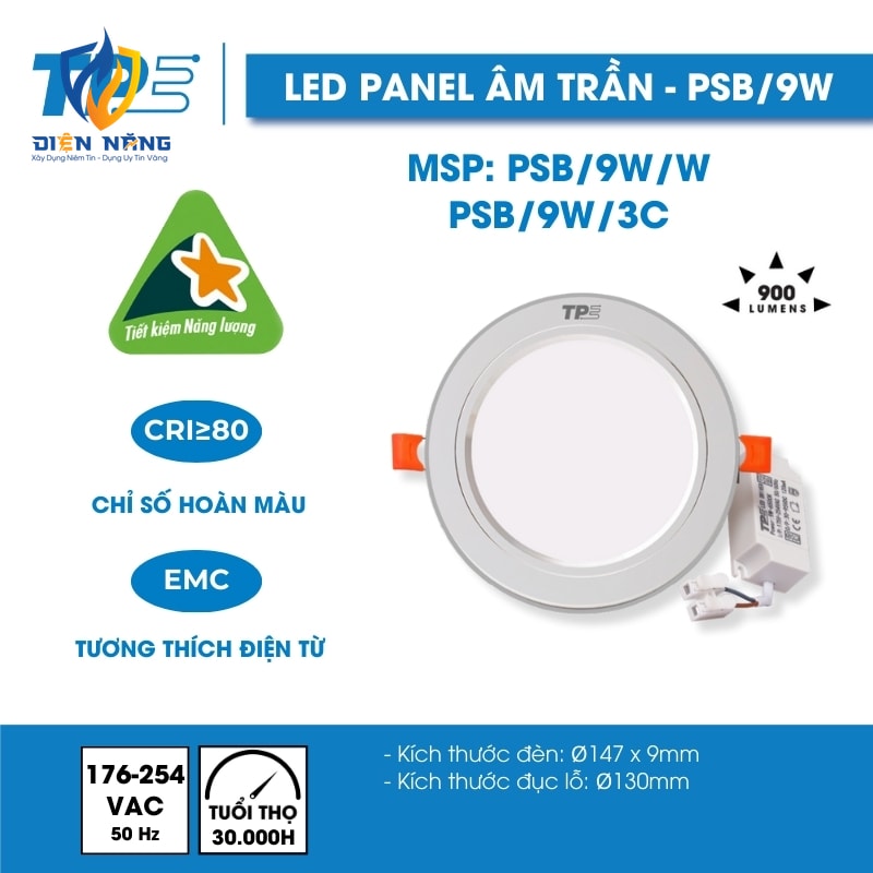 Đèn Led Panel Âm Trần Viền Bạc