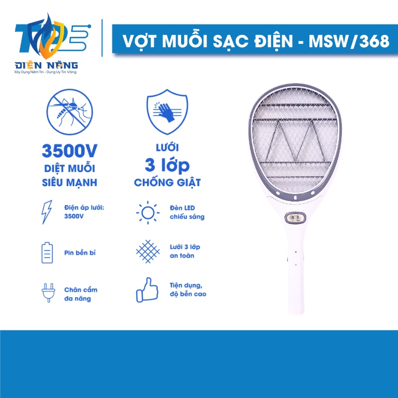 Vợt muỗi sạc điện TPE 368