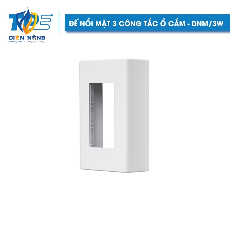 Đế nổi mặt 3 công tắc ổ cắm
