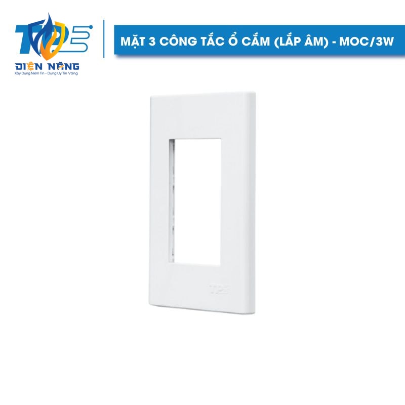 Mặt 3 công tắc ổ cắm (lắp âm)