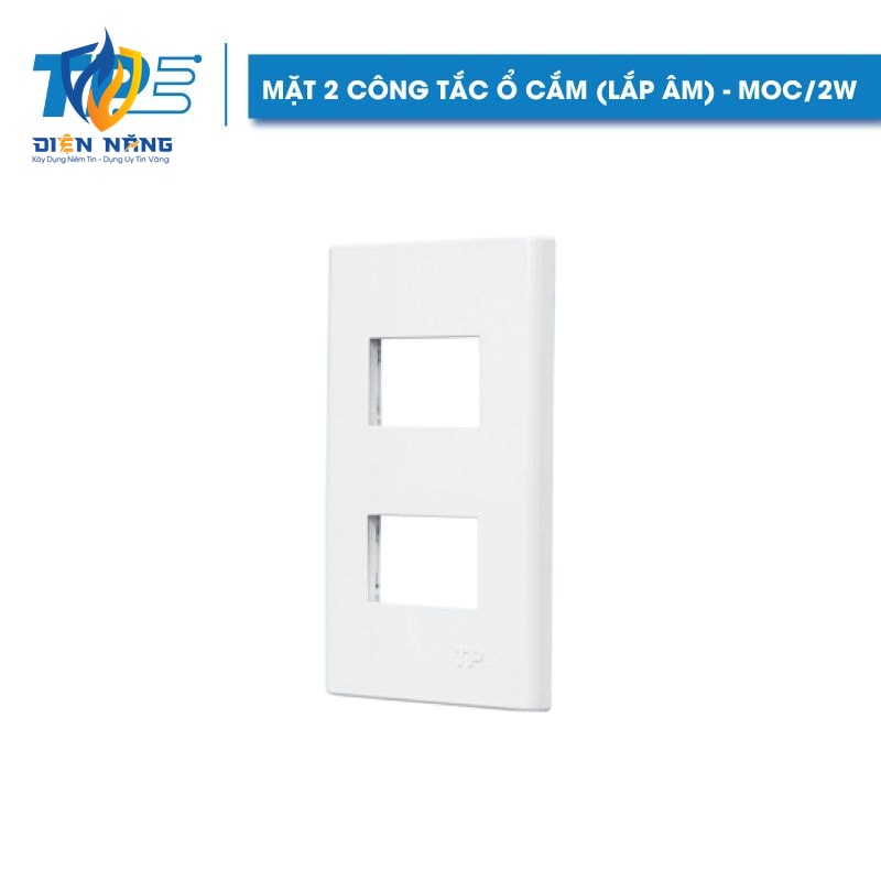Mặt 2 công tắc ổ cắm (lắp âm)