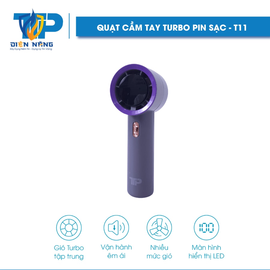 Quạt cầm tay Turbo Pin sạc TTP – T/11