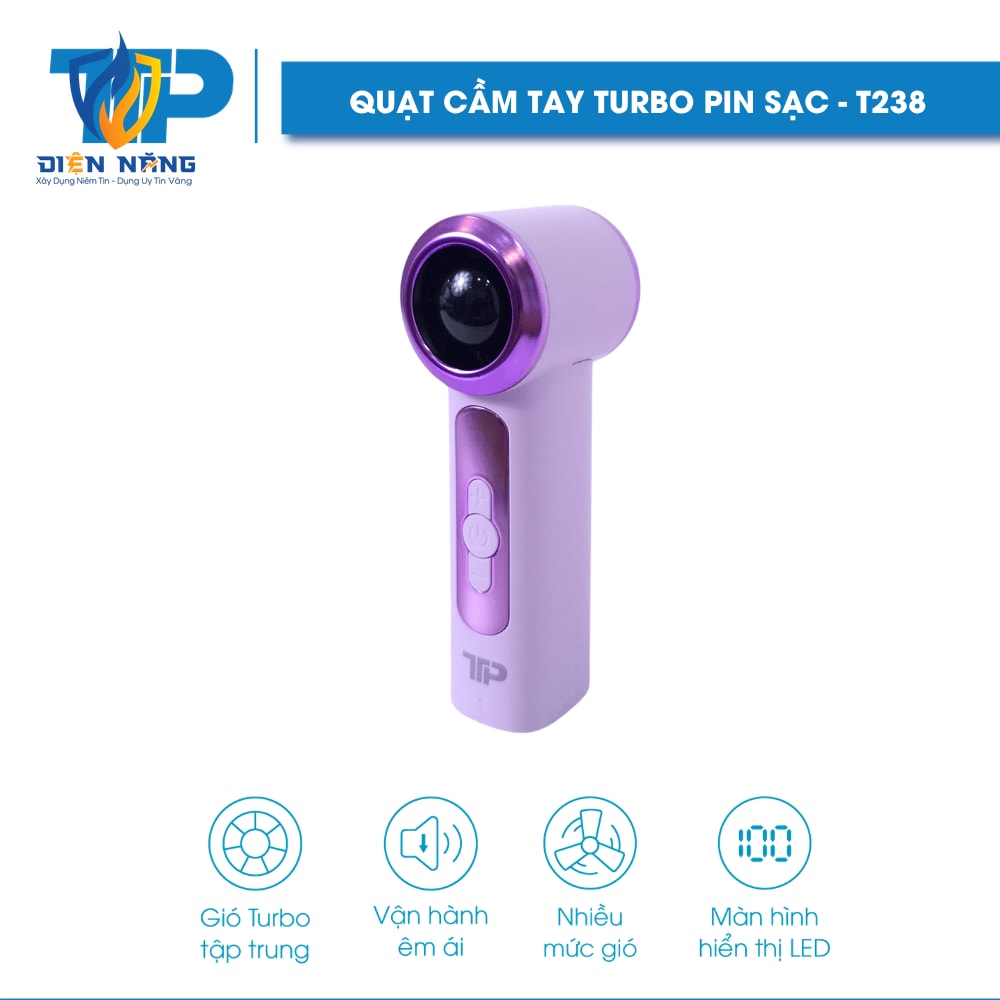 Quạt cầm tay Turbo Pin sạc TTP – T/238