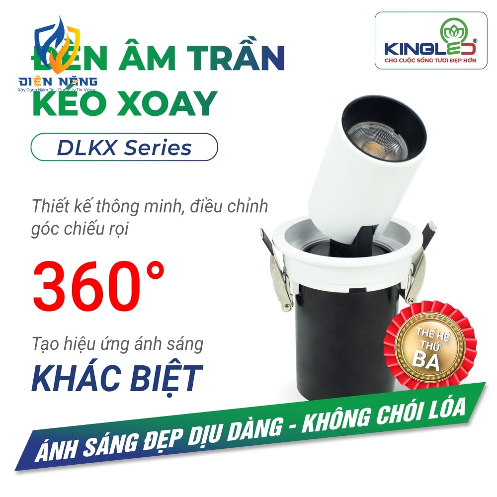 Đèn led âm trần kéo xoay - anh 5