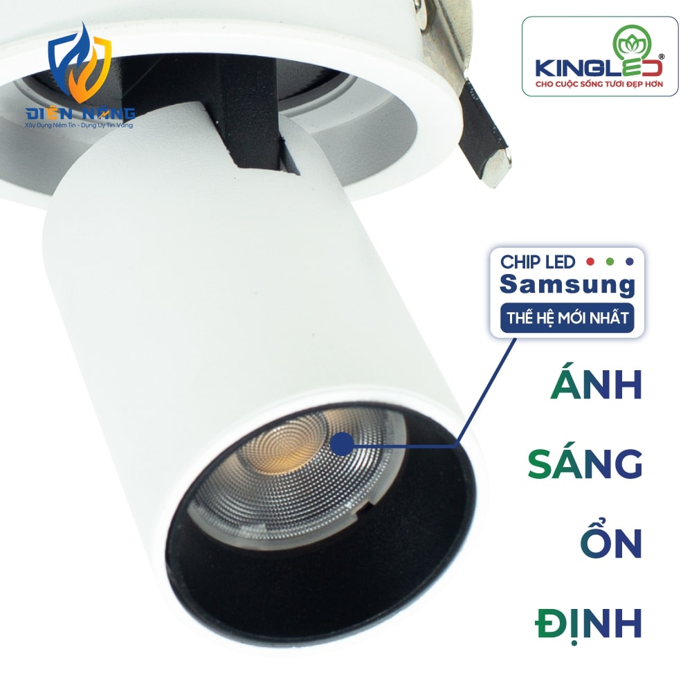 Đèn led âm trần kéo xoay - anh 4