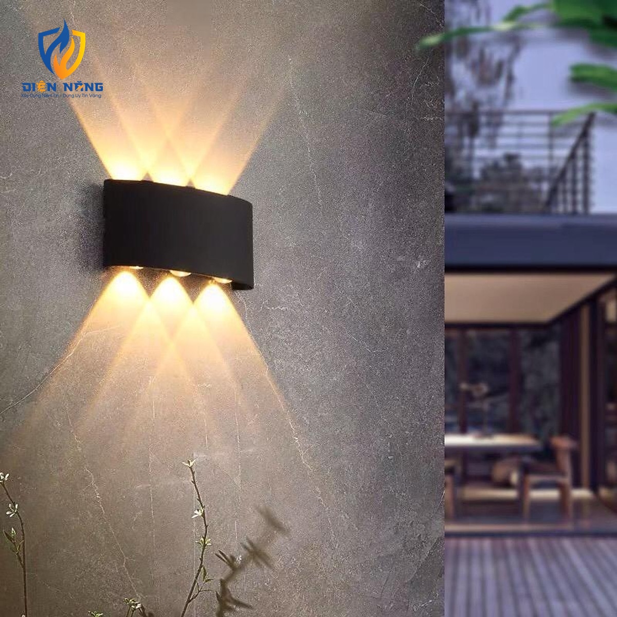 Đèn led gắn tường ngoài trời 8031 - anh 7