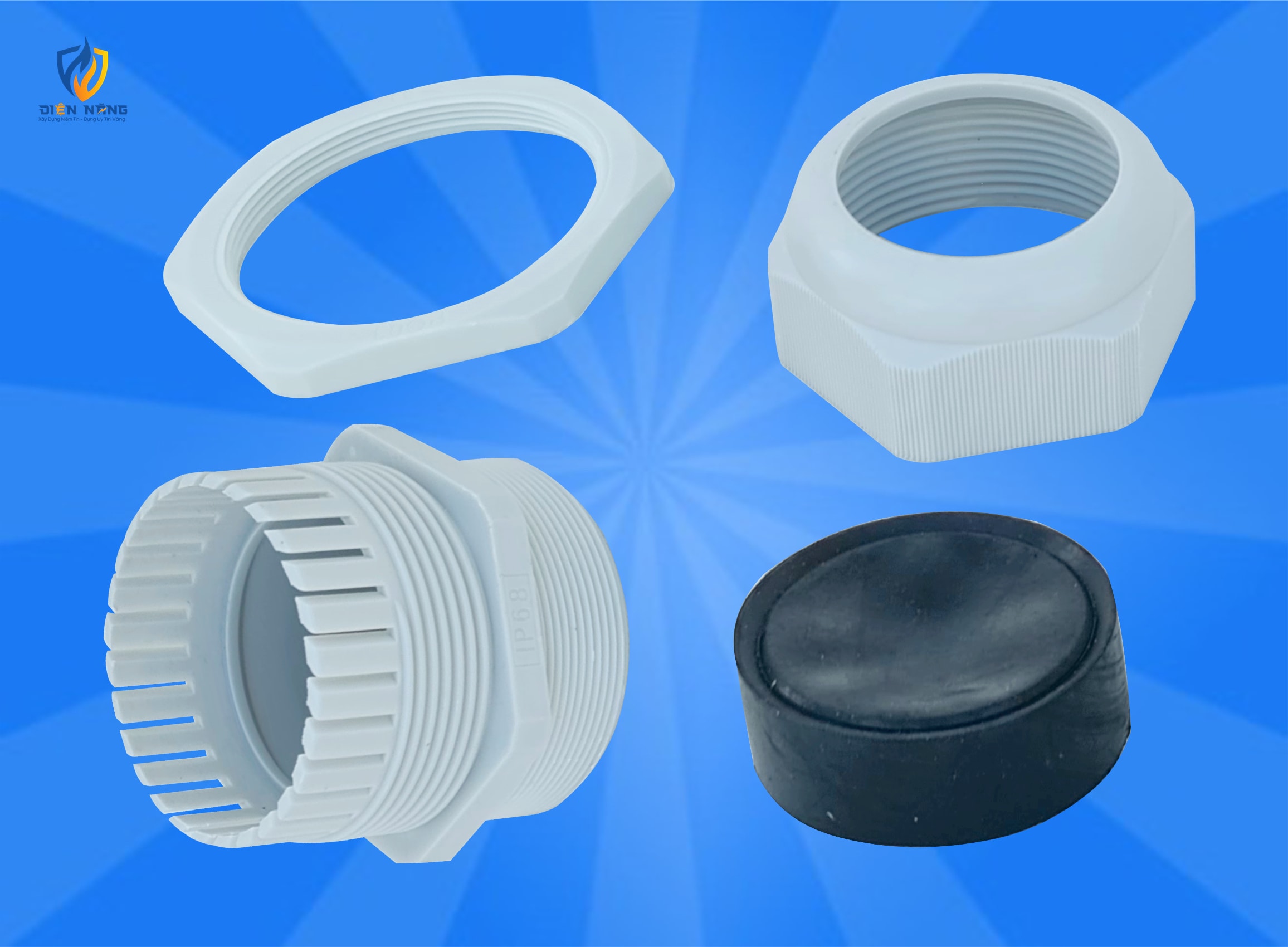 Ốc siết cáp nhựa PG - anh 2