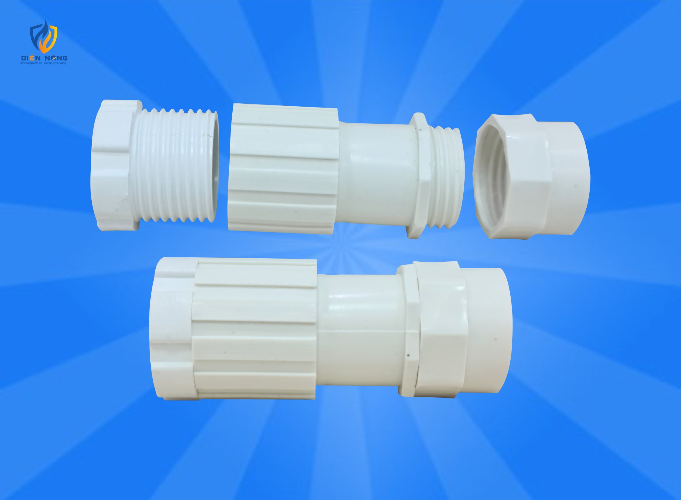 Nối ruột gà với ống PVC