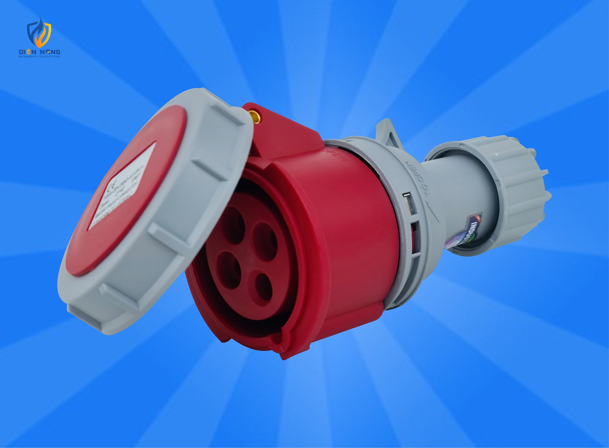 Ổ cắm DĐ công nghiệp kín nước IP67 4Fa-16A và 32A