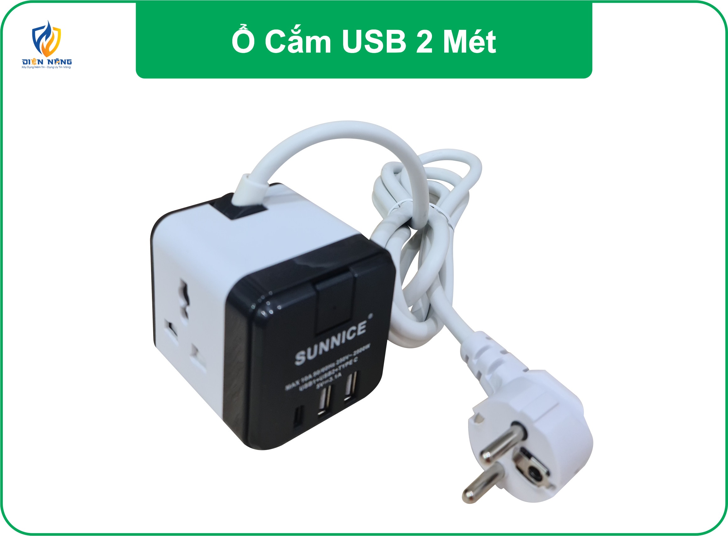 Ổ cắm USB 2 mét